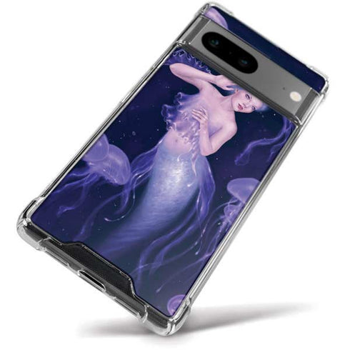 Mermaid and Jellyfish by Rachel Anderson Google Pixel 8a Clear Case